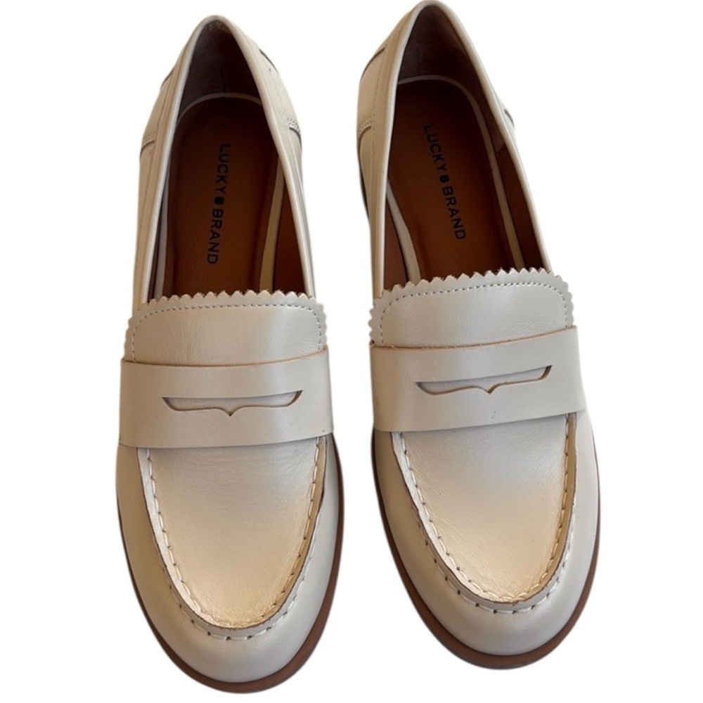 Like New Lucky Brand Leather Floriss
Loafers Cream Size 7 - Picture 2 of 9